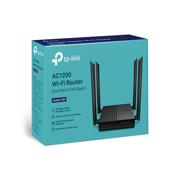 Bô? pha´t wifi TP-Link Archer C64 MU-MIMO AC1200Mbps